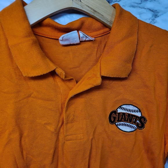 San Francisco Giants Logo 7 Golf Polo Orange Youth - Picture 2 of 7